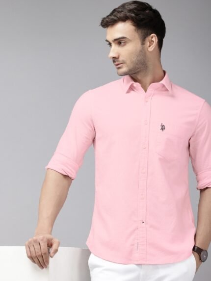 U.S. Polo Assn. Oxford Stretch Tailored Fit Opaque Casual Shirt