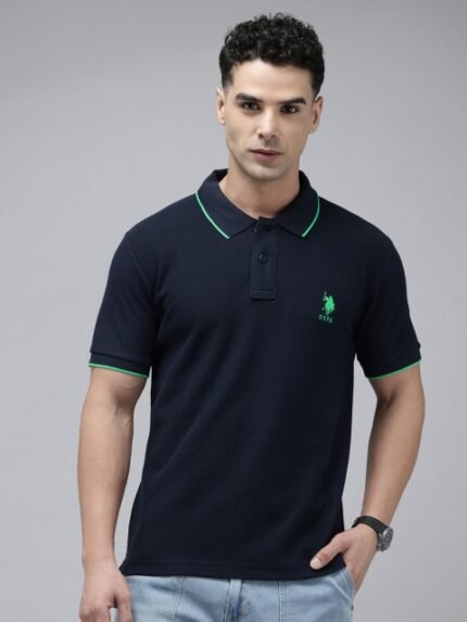 U.S. Polo Assn. Polo Collar Pure Cotton Slim Fit T-shirt