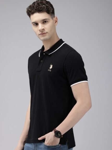 U.S. Polo Assn. Polo Collar Pure Cotton Slim Fit T-shirt