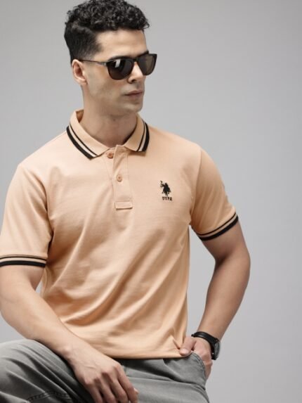 U.S. Polo Assn. Pure Cotton Polo Collar Slim Fit T-shirt