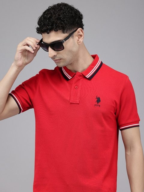 U.S. Polo Assn. Pure Cotton Polo Collar Slim Fit T-shirt