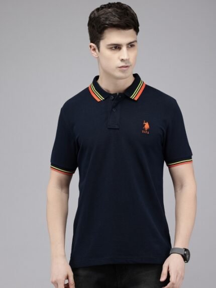 U.S. Polo Assn. Pure Cotton Polo Collar Slim Fit T-shirt