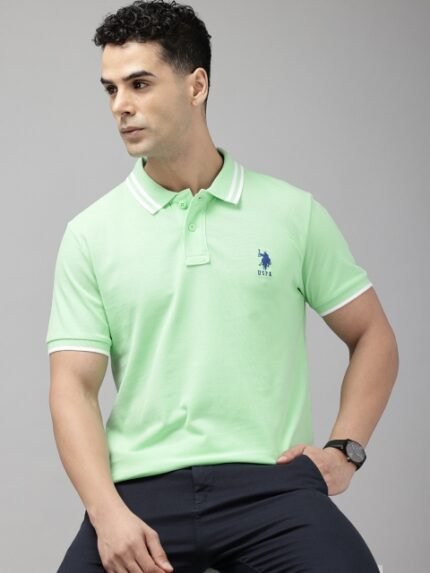 U.S. Polo Assn. Pure Cotton Slim Fit Polo Collar T-shirt