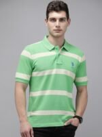 U.S. Polo Assn. Pure Cotton Striped Polo Collar Slim Fit T-shirt