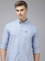 U.S. Polo Assn. Pure Cotton Tailored Fit Checked Casual Shirt