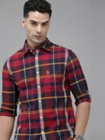 U.S. Polo Assn. Pure Cotton Tailored Fit Checked Casual Shirt