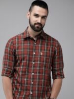 U.S. Polo Assn. Tailored Fit Checked Pure Cotton Casual Shirt