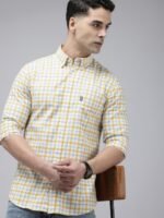 U.S. Polo Assn. Tailored Fit Checked Pure Cotton Casual Shirt