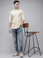 U.S. Polo Assn. Tailored Fit Checked Pure Cotton Casual Shirt