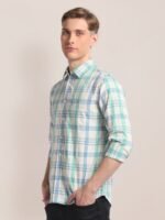 U.S. Polo Assn. Tartan Checked Oxford Weave Pure Cotton Casual Shirt