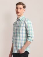 U.S. Polo Assn. Tartan Checked Oxford Weave Pure Cotton Casual Shirt