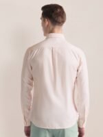 U.S. Polo Assn. Textured Self Design Spread Collar Casual Shirt