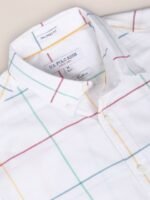 U.S. Polo Assn. Windowpane Checks Button-Down Collar Oxford Cotton Casual Shirt