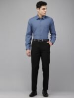 Van Heusen Custom Fit Self Design Opaque Formal Shirt