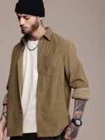 WROGN Corduroy Opaque Casual Shirt