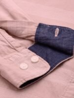 WROGN Men Pink & White Slim Fit Self-Striped Casual Shirt
