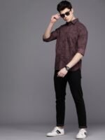 WROGN Men Pure Cotton Slim Fit Opaque Printed Casual Shirt