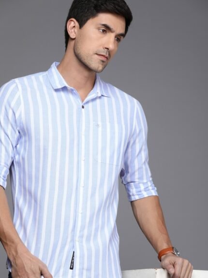 WROGN Men Slim Fit Striped Casual Shirt