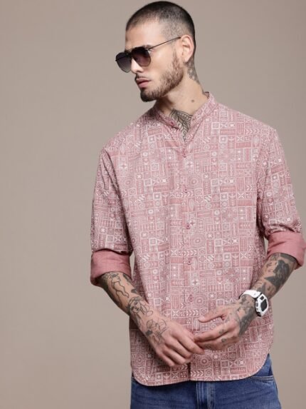 WROGN Pure Cotton Printed Casual Shirt