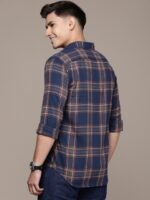 WROGN Pure Cotton Slim Fit Tartan Checks Opaque Casual Shirt