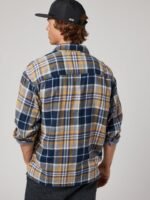 AMERICAN EAGLE OUTFITTERS Tartan Checks Spread Collar Long Sleeve Cotton Casual Shirt