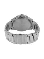 Armani Exchange Men Black Dial & Silver Toned Stainless Steel Bracelet Style Straps Analogue Watch