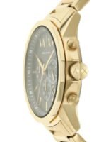 Armani Exchange Men Grey Dial & Gold Toned Stainless Steel Straps Analogue Watch AX1721