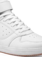 bacca bucci Men White Perforations Synthetic Leather Sneakers