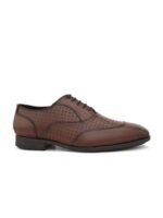 birgos Men Textured Round Toe Lace-Up Formal Oxfords Shoes