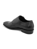 BLUBRD Men Leather Formal Monk Shoes