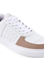 Campus Men Off White Colourblocked PU Sneakers