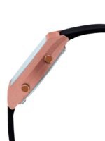 CASIO Unisex Rose Gold-Toned Dial & Black Straps Digital Watch D214 LW-204-1ADF
