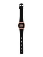 CASIO Unisex Rose Gold-Toned Dial & Black Straps Digital Watch D214 LW-204-1ADF