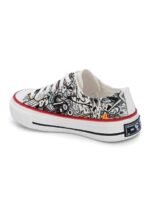 CROWCIA LONDON Men Printed Round Toe Lightweight Canvas Sneakers