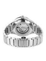 Emporio Armani Men Green Skeleton Dial & Silver Toned Straps Analogue Watch AR60053
