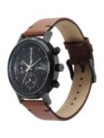 Fastrack Men Textured Dial & Leather Straps Analogue Watch 3287NL01