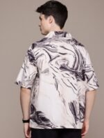 FCUK Pure Cotton Opaque Printed Casual Shirt