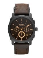 Fossil Men Black Dial & Brown Leather Straps Analogue Watch FS4656