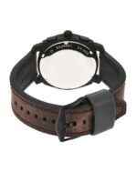 Fossil Men Black Dial & Brown Leather Straps Analogue Watch FS4656