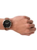 Fossil Men Black Neutra Leather Analogue Watch With Chronograph FS5512IT