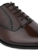 FRANKROMELLO Men Textured Formal Oxfords