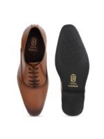 FRANKROMELLO Men Textured Formal Oxfords