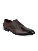 FRANKROMELLO Men Textured Formal Oxfords