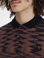 Fred Perry Abstract Printed Cotton Polo Collar T-shirt