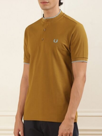 Fred Perry Men Mandarin Collar T-shirt