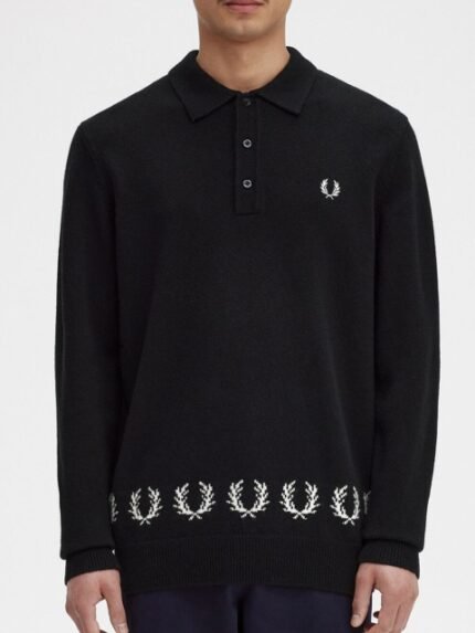 Fred Perry Polo Collar Long Sleeves Cotton T-shirt