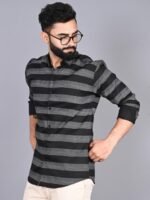 FUBAR Horizontal Striped Slim Fit Casual Shirt