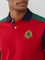 HACKETT LONDON Colourblocked Polo Collar Cotton T-shirt