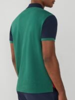 HACKETT LONDON Colourblocked Polo Collar Cotton T-shirt