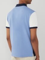 HACKETT LONDON Colourblocked Polo Collar Cotton T-shirt